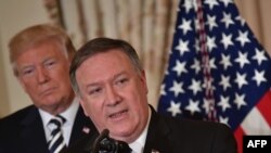 Predsednik SAD Donald Tramp i državni sekretar Majk Pompeo