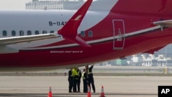 중국 상하이 훙차오 국제공항에 상하이 항공의 '보잉 737 맥스 8'가 세워져 있다. 