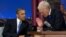 President Barack Obama talks with David Letterman on the set of the "Late Show With David Letterman" in New York, Sept. 18, 2012. 