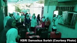 Suasana Persiapan Pemulangan TKI di Suriah (Courtesy: KBRI Damaskus, Suriah)