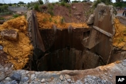 An abandoned gold mine from which miners were rescued is pictured in Stilfontein, South Africa, Jan. 16, 2025.