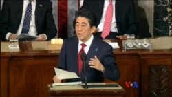 ဂျပန်ဝန်ကြီးချုပ် အမေရိကန်လွှတ်တော်မိန့်ခွန်း