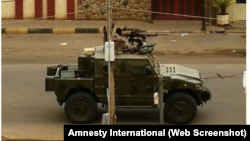 A screenshot from a video posted on social media shows the Galix System on an armored personnel carrier in Khartoum, Sudan. The video was verified by Amnesty International and a screenshot of it was posted on its site.