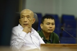 FILE: Kaing Guek Eav, alias Duch, former chief of the S-21 central security centre, attends a hearing in the early June, 2016. (Courtesy Image of Nhet Sokheng/ECCC)