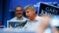 Libertarian presidential candidate Gary Johnson speaks during a rally late Monday, Oct. 3, 2016, in Parker, Colorado.