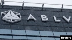 logo ABLV Bank di Riga, Latvia, 18 Februari 2018. 