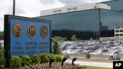 FILE - The National Security Agency (NSA) campus in Fort Meade, Maryland.