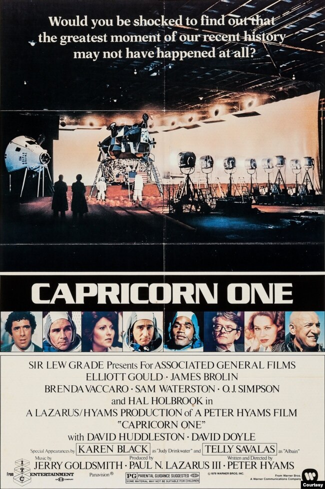 فلم 'کیپریکون ون' میں ایلیٹ گولڈ، جیمز برولن، ٹیلی سیوالس اور او جے سمپسن نے مرکزی کردار ادا کیا تھا۔