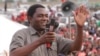 Hakainde Hichilema, du parti d'opposition zambien United for National Development, s'adresse à un rassemblement électoral à Lusaka, en Zambie, en janvier 2015.