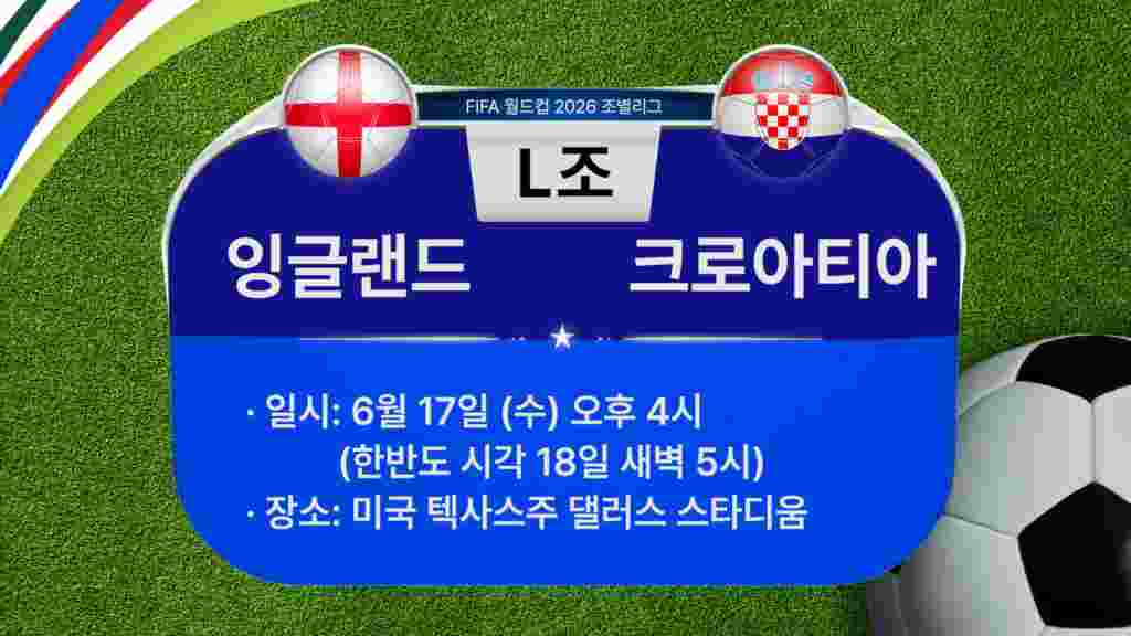[2026 북중미 월드컵] 조별리그 L조 경기 일정