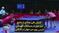 گزارش علی عمادی از نتایج تیم ایران در مسابقات قهرمانی تنیس روی میز جهان در تگزاس