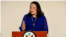 Jean Manes, encargada de Negocios de EE.UU en El Salvador, en rueda de prensa el lunes 22 de noviembre de 2021.