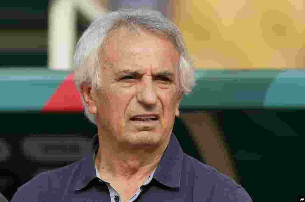 Morocco&#39;s head coach Vahid Halilhodzic looks on prior to the start of the game against Egypt in Cameroon, Jan. 30, 2022.