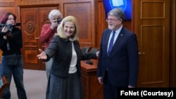 Ministarka za evropske integracije Tanja Miščević sastala se sa izvestiocem EP za Srbiju Toninom Piculom (foto: FoNet)