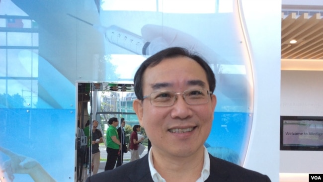 台湾“基亚生物科技股份有限公司”董事长张世忠博士 (美国之音申华 拍摄)