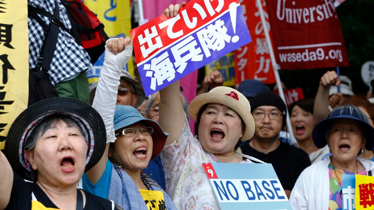 Anti Us Protests In Japan Show Opposition To Abes Policies