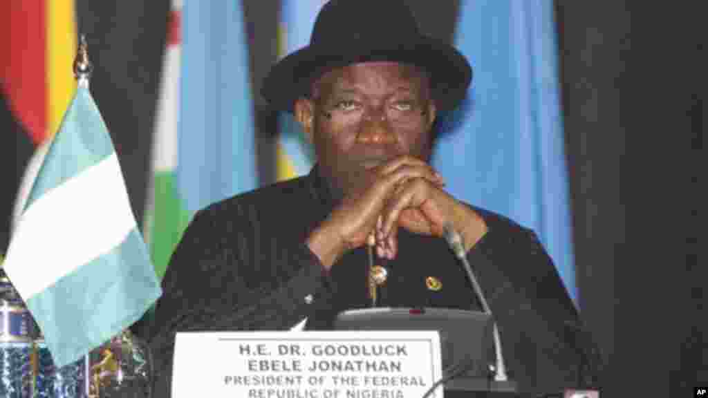 President of Nigeria, Dr. Goodluck Jonathan, attends the AU Summit, Sept. 2, 2014, in Nairobi, Kenya