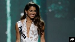 Miss Florida USA Linette De Los Santos competes during a preliminary competition for Miss USA in Las Vegas, May 11, 2017.