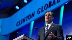 Митт Ромни выступает на конференции Глобальной инициативы Клинтона. Нью-Йорк, 25 сентября 2012 года