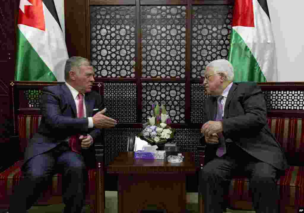 دیدار ملک عبدالله پادشاه اردن و محمود عباس رئیس دولت خودگردان فلسطینی.
