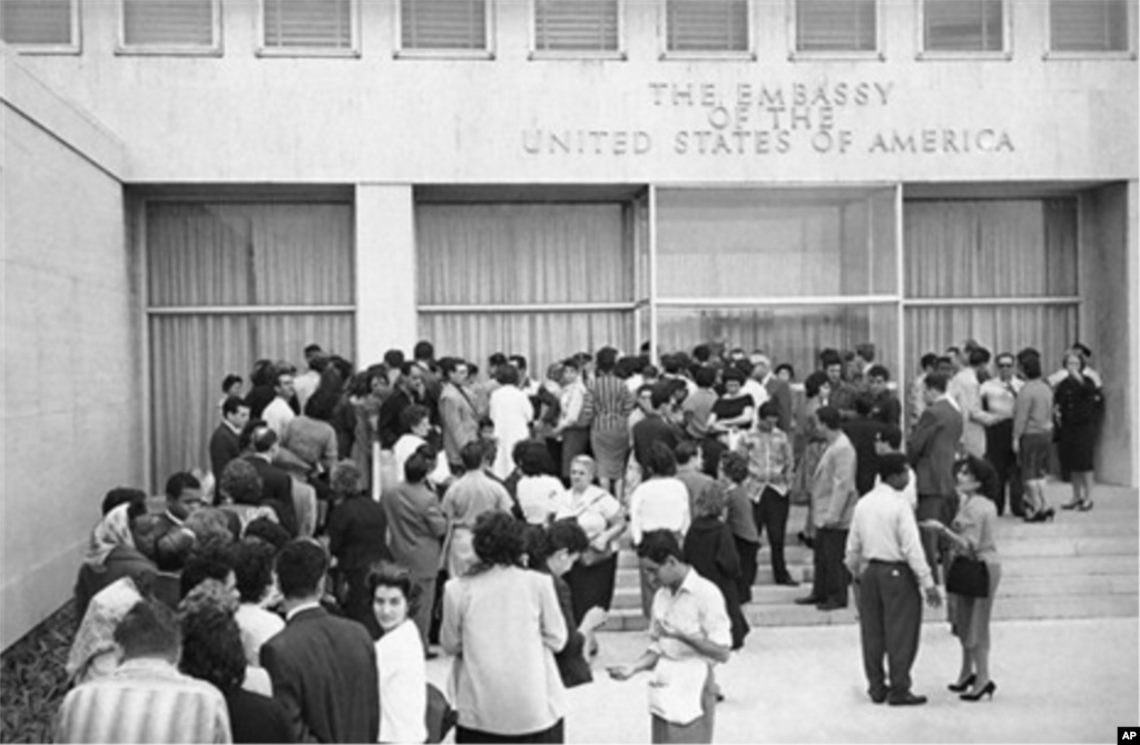Kedutaan Besar AS di Havana, Kuba, saat hubungan diplomatik dihapus pada 1961.