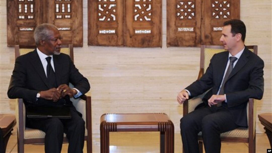 Kofi Annan dilaporkan menjadi penengah pembicaraan tiga negara mengenai persiapan Suriah pasca kekuasaan Presiden Bashar al-Assad (foto:dok)