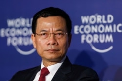 FILE - Vietnam's then-acting Minister of Information and Communication Nguyen Manh Hung attends the World Economic Forum on ASEAN at the Convention Center in Hanoi, Vietnam, Sept. 12, 2018.