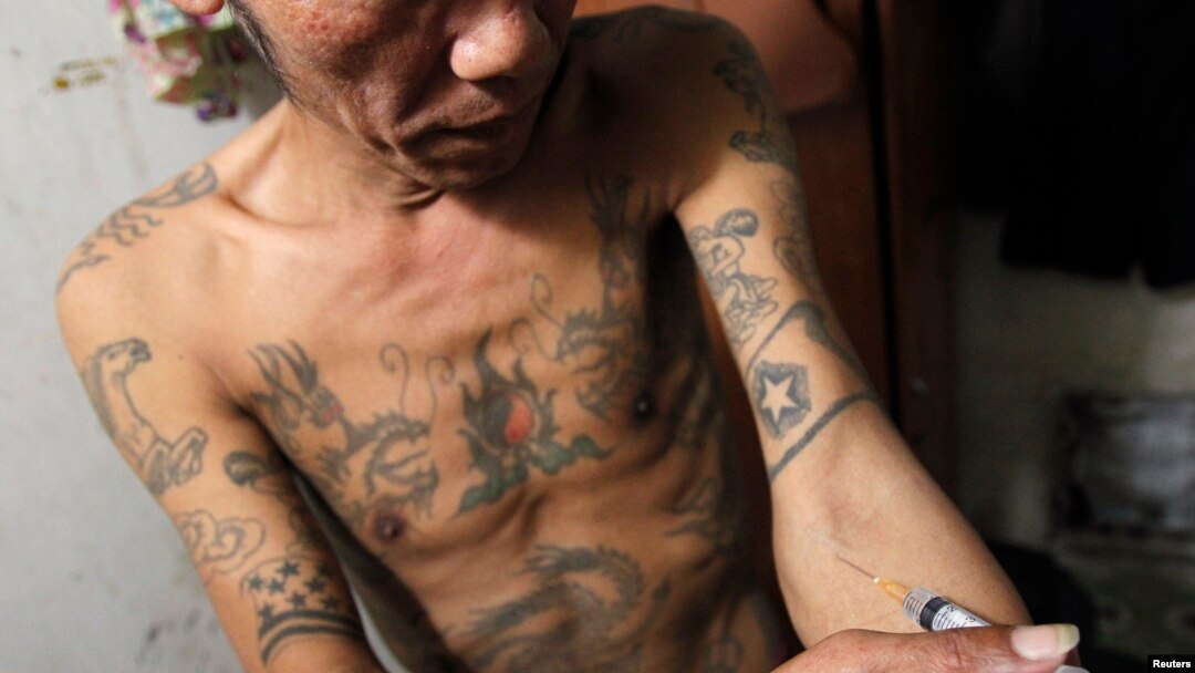 Một người nghiện ở Việt Nam.
