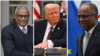 José Maria Neves (Presidente de Cabo Verde), Donald Trump (Presidente dos EUA) e Ulisses Correia e Silva (Primeiro-ministro de Cabo Verde)