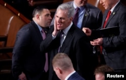 U.S. representatives gather to try to elect a new Speaker of the House at the U.S. Capitol in Washington