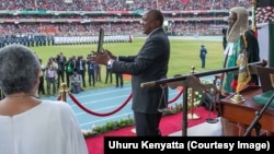 Le président Uhuru Kenyatta lors de son investiture à Nairobi, Kenya, 28 novembre 2017. (Facebook/Uruhu Kenyatta)