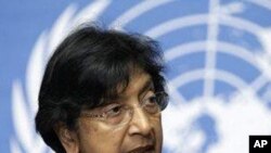 The U.N. High Commissioner for Human Rights, Navi Pillay (FILE).