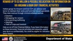 The Rewards for Justice program is offering a reward for information on financial activities and networks of Gran Grif.