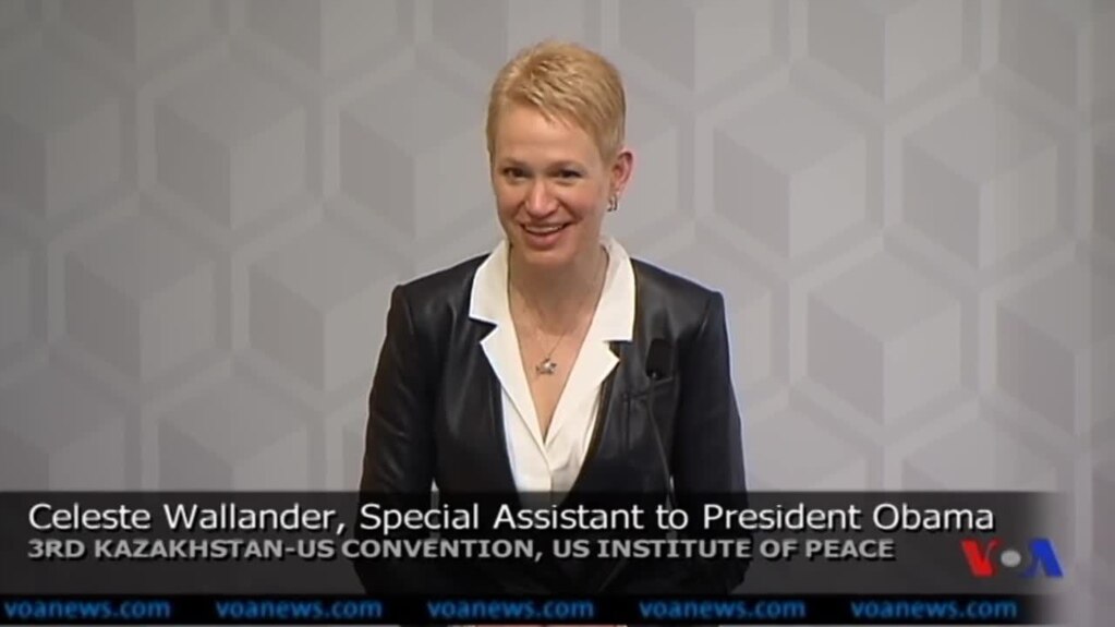 Celeste Wallander, President Obama's Special Assistant, speaks at Kazakhstan-US Convention