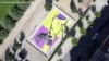 Drone Shows Spanish Town Painting Kobe Bryant on Basketball Court