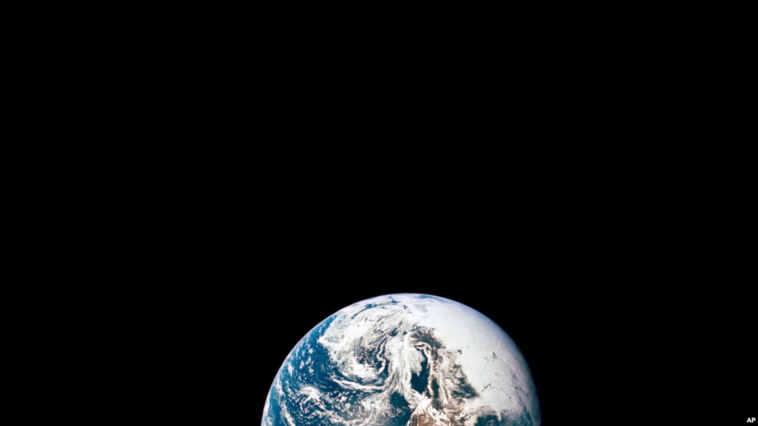 Imagen de la tierra tomada desde el transbordador Apollo 10, en mayo de 1969. 