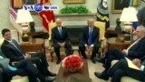 VOA60 America - President Donald Trump met with opposition Democrats