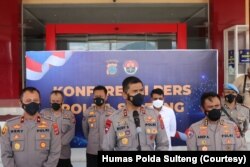 Kepala Kepolisian Daerah Sulawesi Tengah, Irjen Pol Rudy Sufahriadi menyampaikan hasil sidang Komisi Kode Etik Profesi Polri terhadap Iptu IGDN. Sabtu (23/10/2021). (Foto: Courtesy/Humas Polda Sulteng)