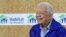 Former president Jimmy Carter is seen being interviewed at a Habitat for Humanity project site in Memphis, Tennessee, Nov. 1, 2015.