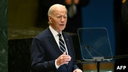 Le président Joe Biden s'exprime lors de la 79e session de l'Assemblée générale des Nations Unies au siège des Nations Unies à New York, le 24 septembre 2024. AFP / Angela Weiss