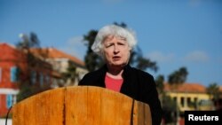 Secretária do Tesouro dos Estados Unidos, Janet Yellen, fala num evento no Senegal