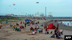 Plaža Galveston u Texasu bila je puna posjetilaca tokom vikenda