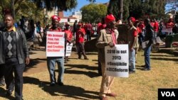 Aksi protes pendukung oposisi di Harare, Zimbabwe (foto: dok). 