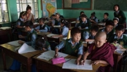 An English class at the Tibetan Children's Village School in Dharmsala, India, last May