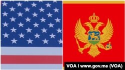 Zastave Sjedinjenih Država i Crne Gore (Foto: Glas Amerike i www.gov.me)