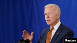 El presidente de EE. UU., Joe Biden, en comentarios sobre el reporte de empleos de mayo en Rehobot Beach, Delaware, el 4 de junio de 2021.