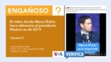 Se trata de un discurso que el senador Marco Rubio realizó en 2019, aunque en otras ocasiones también ha cuestionado al gobierno de Venezuela y al presidente. Diseño: Mila Cruz.