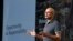 Microsoft CEO Satya Nadella delivers the keynote address at Build, the company's annual conference for software developers, May 7, 2018, in Seattle. 