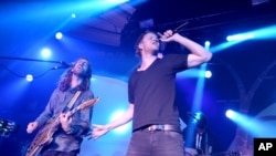 Dan Reynolds of the Imagine Dragons performs at the Hollywood Palladium, May 29, 2013 in Los Angeles.