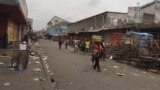 Rimwe mu mabarabara makuru yo kw'isoko ry'i Kinshasa, inyuma y'aho habereye ubwicanyi.